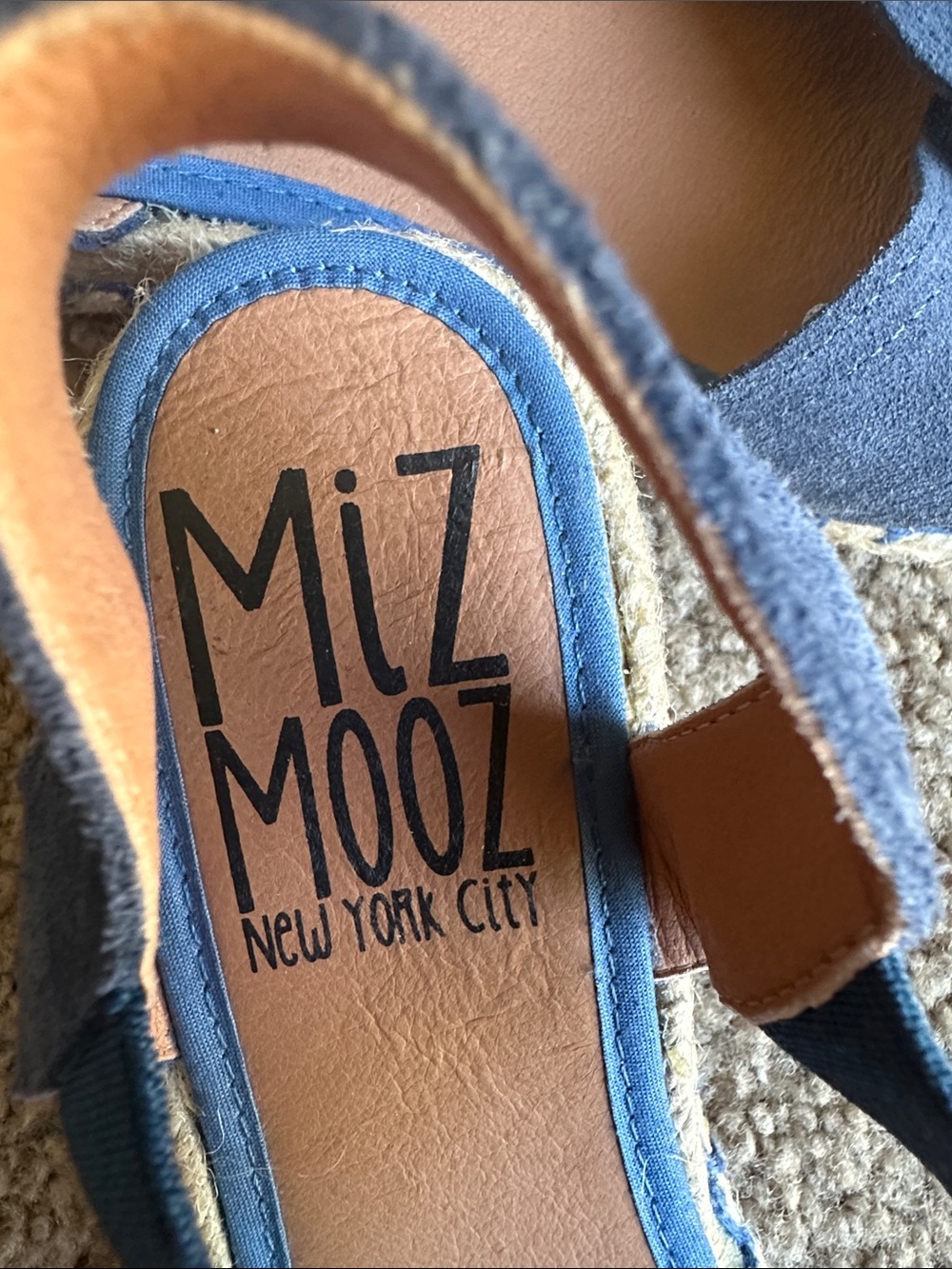 Miz Mooz Blue Leather Espadrille Sandals SZ EU 41 US 10 - Picture 5 of 8